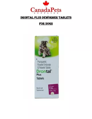 Drontal Plus Dewormer Tablets For Dogs - 20 Tabs - PDF - CanadaPetsSupplies