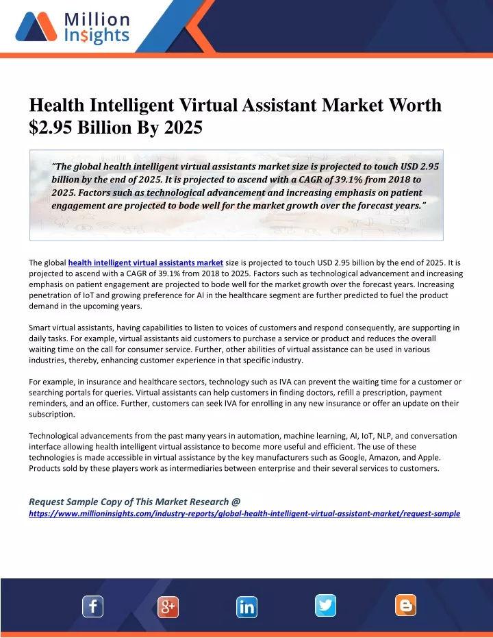 health intelligent virtual assistant market worth