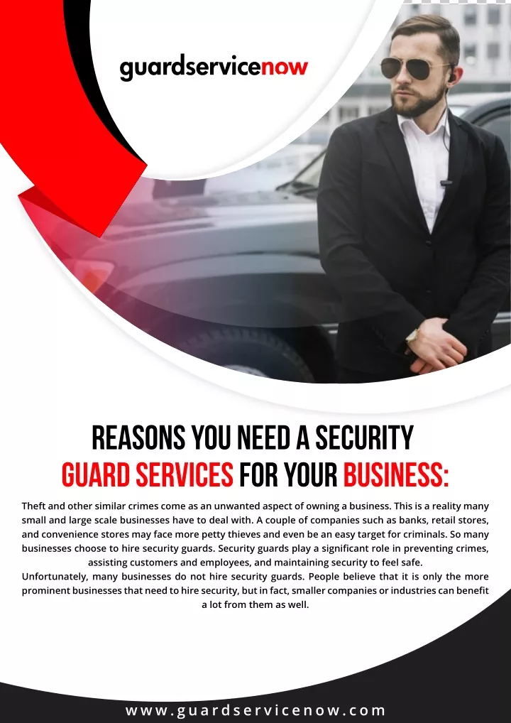 reasons you need a security guard services