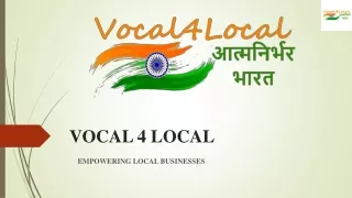 Vocal 4 Local - An App for Empowering Local Businesses