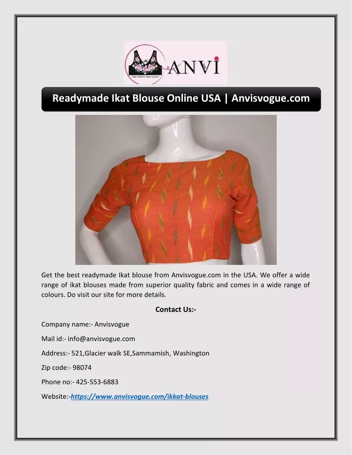 readymade ikat blouse online usa anvisvogue com