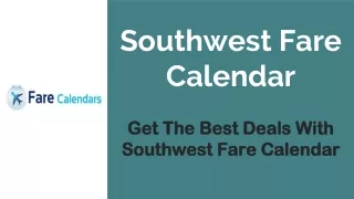 southwest fare calendar