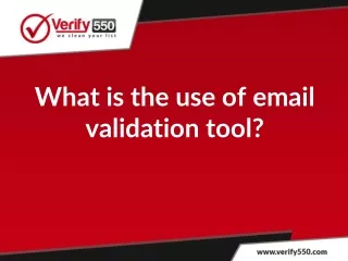 What is the use of email validation tool?