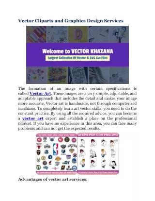 vector cliparts and graphics design services