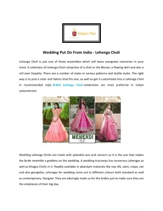 Designer Bridal Lehenga Choli Online - Wedding Lehenga - Ethnic Plus