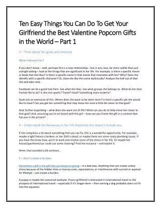 Ten Easy Things You Can Do To Get Your Girlfriend the Best Valentine Popcorn Gifts in the World – Part 1