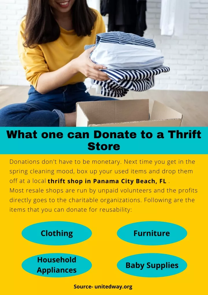 what one can donate to a thrift store