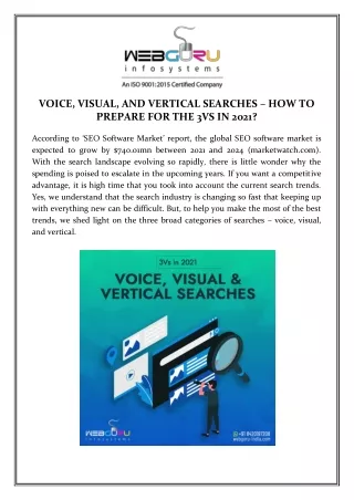 voice visual and vertical searches how to prepare