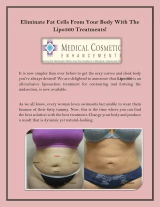 Need to Decrease Lipo Tummy With Effective Results