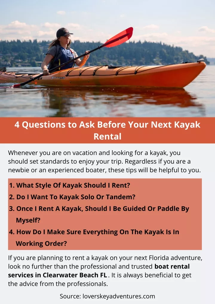 4 questions to ask before your next kayak rental