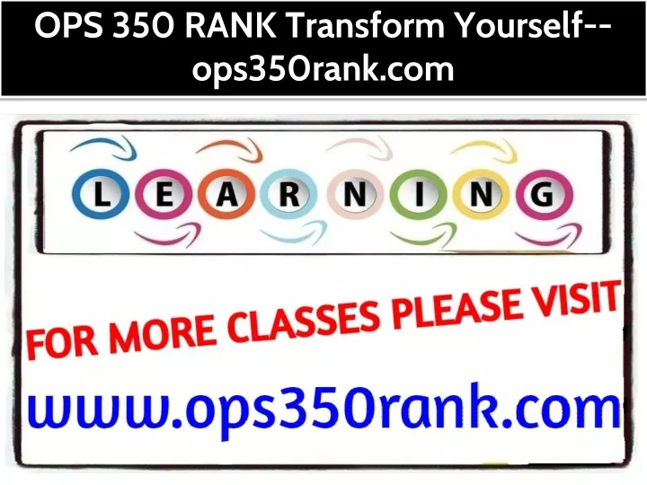 ops 350 rank transform yourself ops350rank com