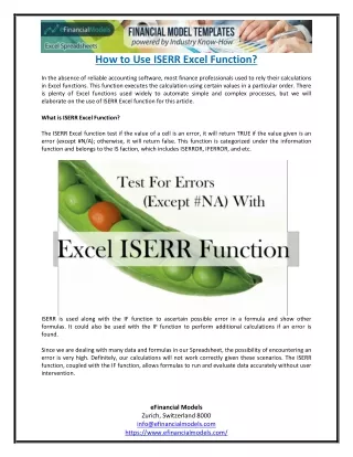 How to Use ISERR Excel Function?