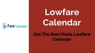 lowfare calendar