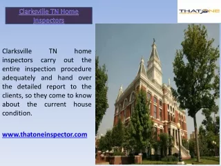 Clarksville TN Home Inspectors