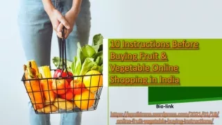 Online Fruit & Vegetable Shopping Instructions