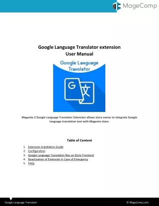 google language translator extension user manual