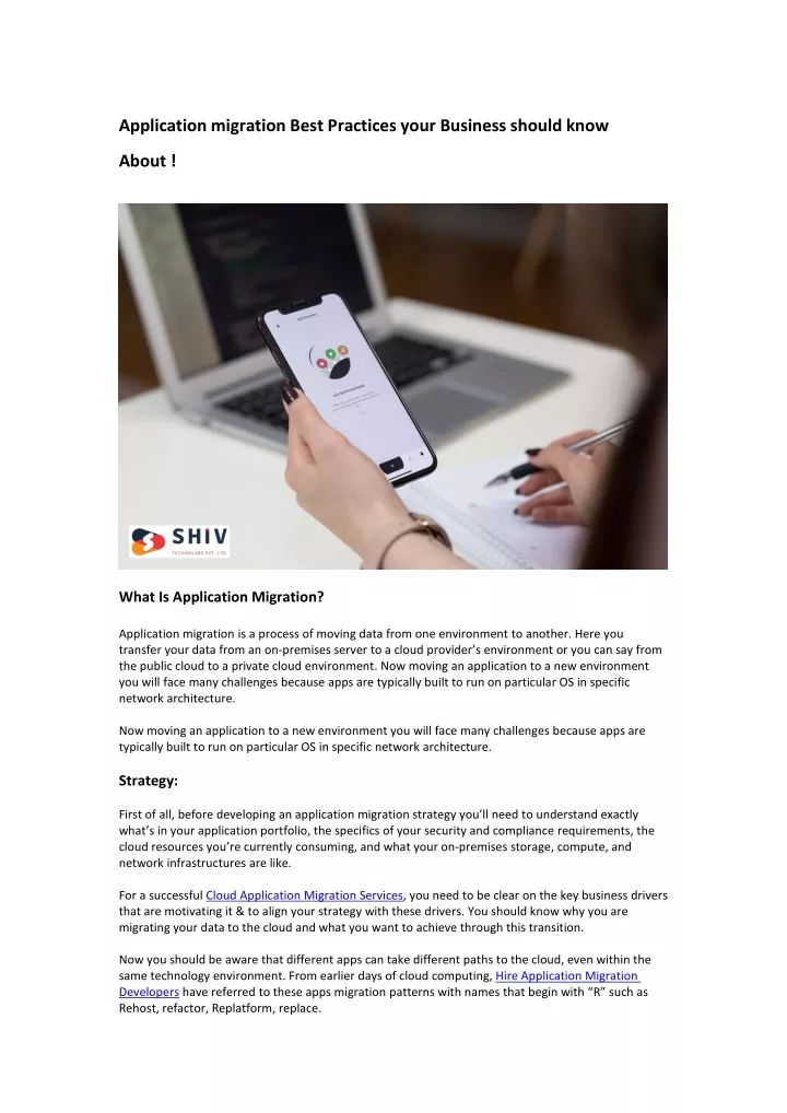 application migration best practices your