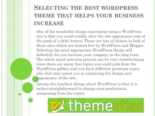 selecting the best wordpress theme that helps your business increase