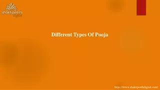 different types of pooja