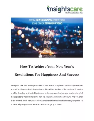 how to achieve your new year s