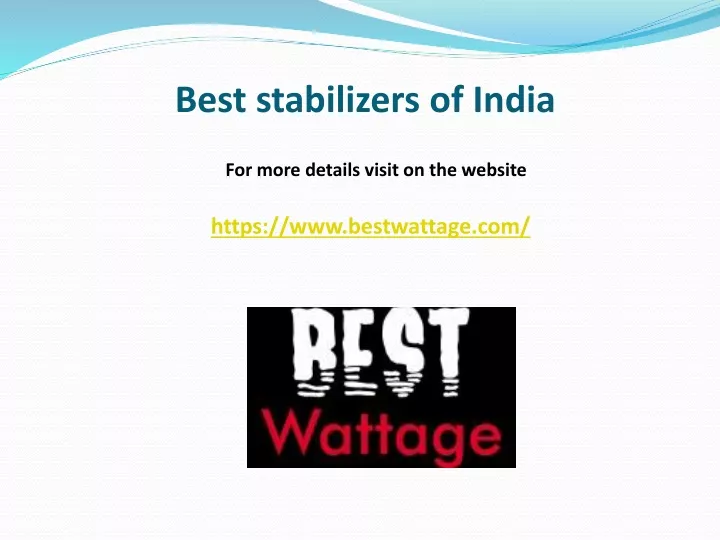 best stabilizers of india for more details visit on the website https www bestwattage com