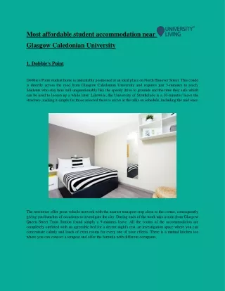 most affordable student accommodation near