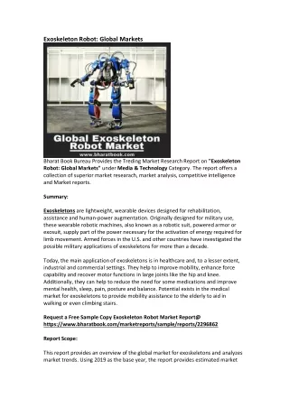 exoskeleton robot global markets