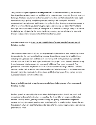 the growth of the pre engineered buildings market