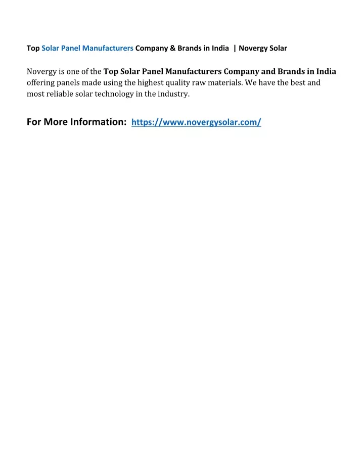 top solar panel manufacturers company brands