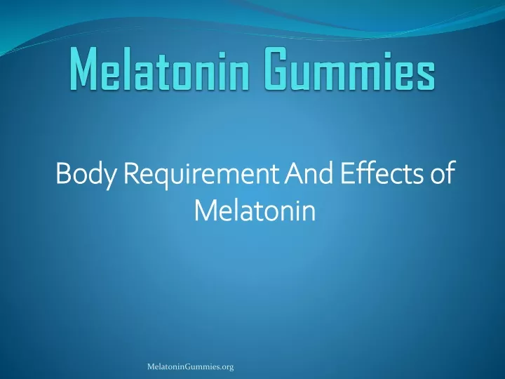 melatonin gummies