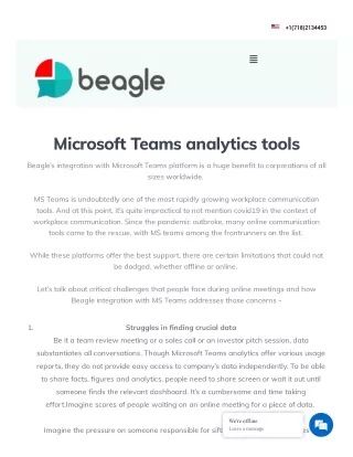 Microsoft Teams Analytics Tool - Bragle