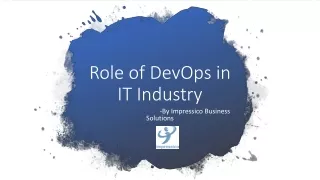 ole of DevOps in IT Consulting