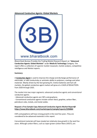 advanced conductive agents global markets