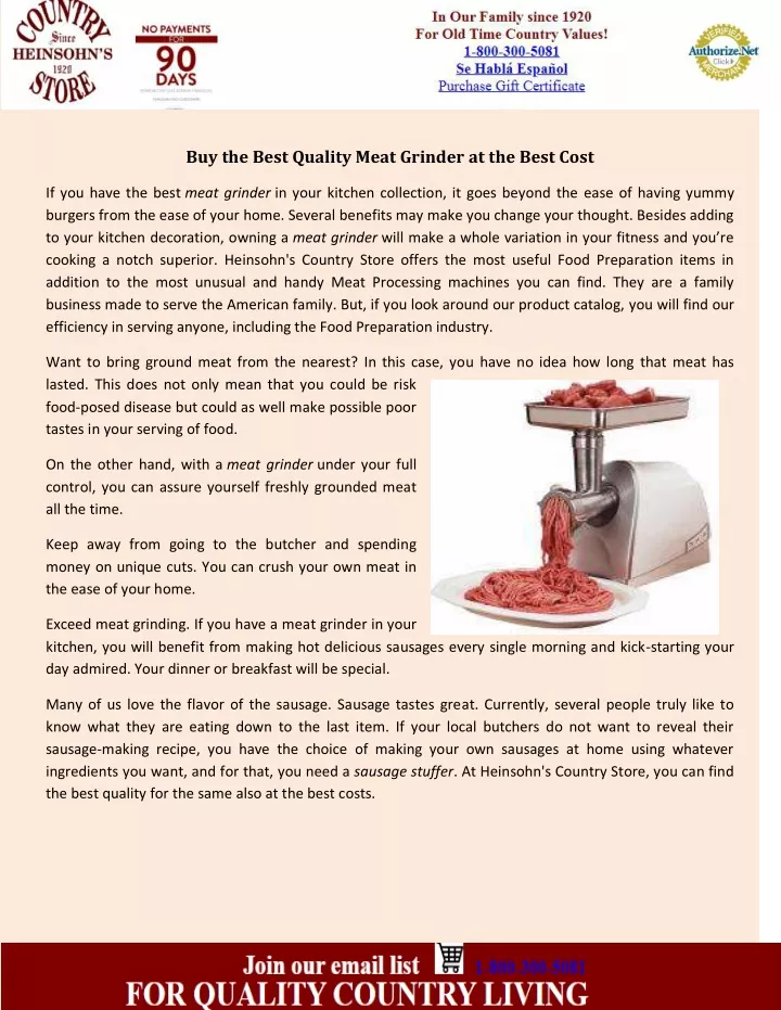 buy the best quality meat grinder at the best cost