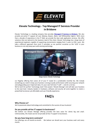 elevate technology top managed it services