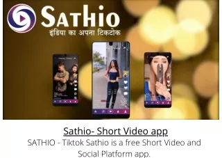 Sathio - Short Video Platform  India Ka TikTok