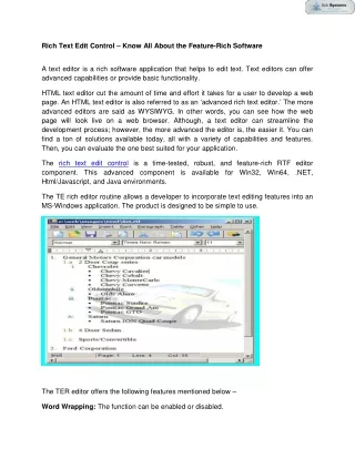 rich text edit control know all about the feature