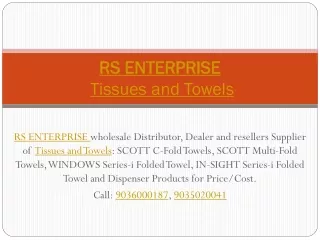 rs enterprise tissues and towels