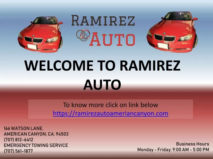 welcome to ramirez auto