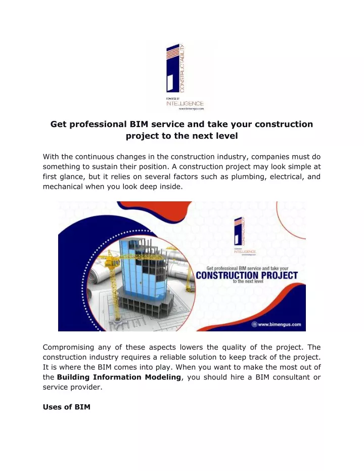 get professional bim service and take your
