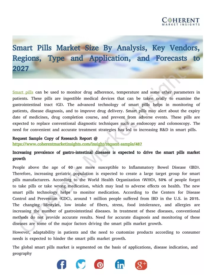 smart pills market size by analysis key vendors