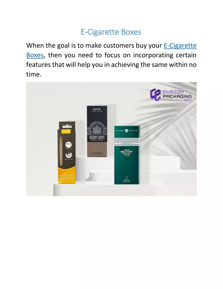 e e cigarette boxes