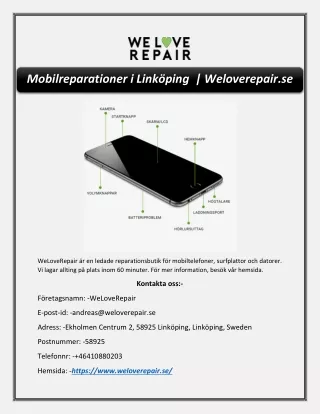 Mobilreparationer i Linköping  | Weloverepair.se