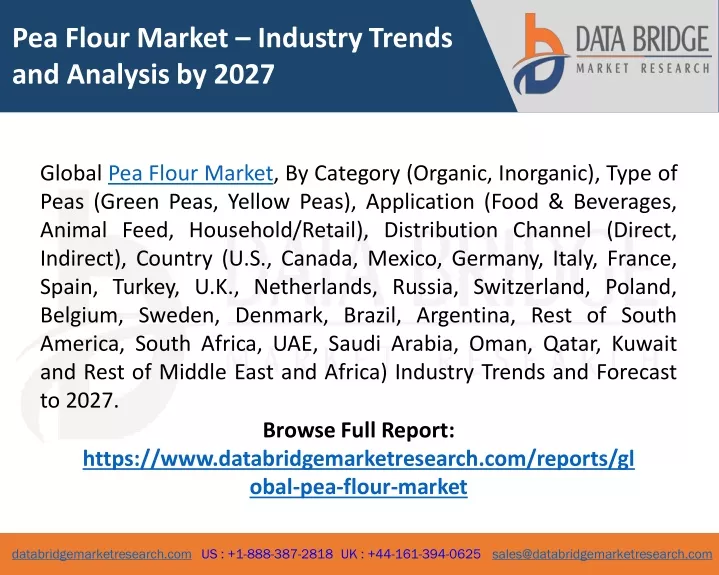 pea flour market industry trends and analysis