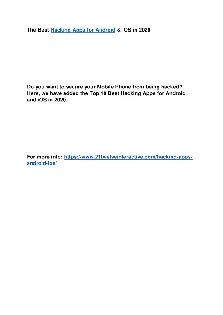 the best hacking apps for android ios in 2020