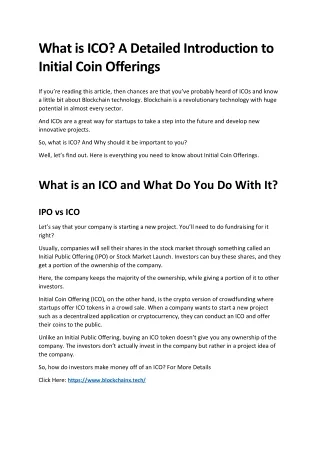 What Is Ico and Its Importance Of Ico