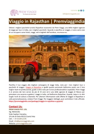 Viaggio in Rajasthan