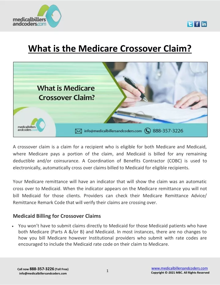 what is the medicare crossover claim
