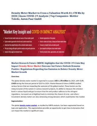 density meter market to cross a valuation worth