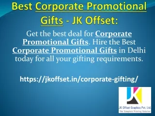 Best Corporate Promotional Gifts - JK Offset: